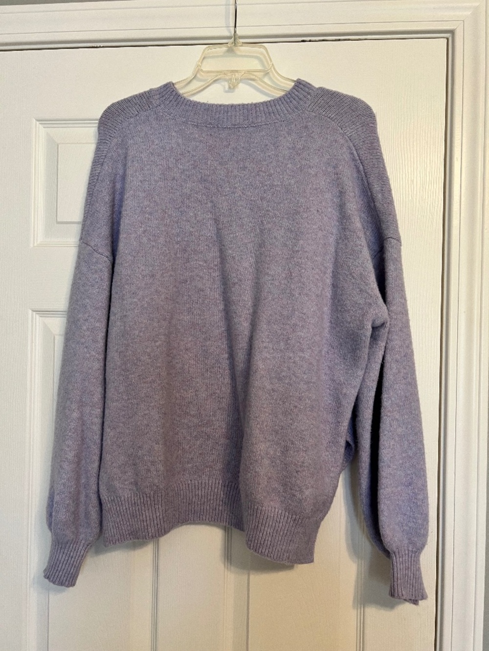 Purple Fuzzy Sweater High Low
